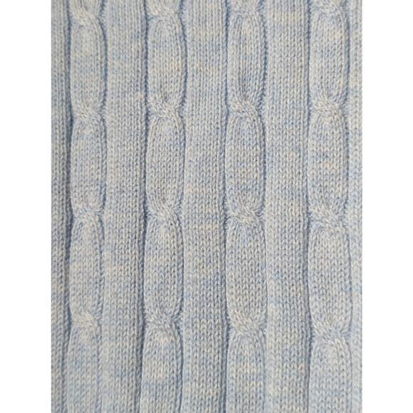 Croft & Barrow Light Blue Cable Crew Neck Pull Over Long Sleeve Sweater Sz XL - Picture 6 of 10